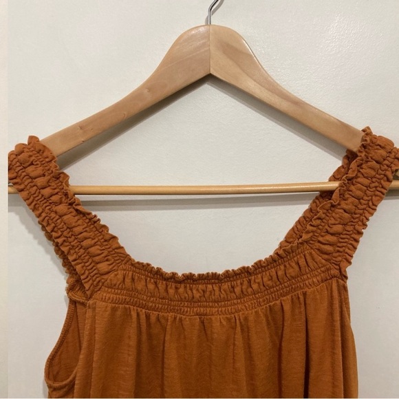 Anthropologie Lillian Ruched Tank Top Size Small-Medium Rust Orange New - Picture 7 of 10